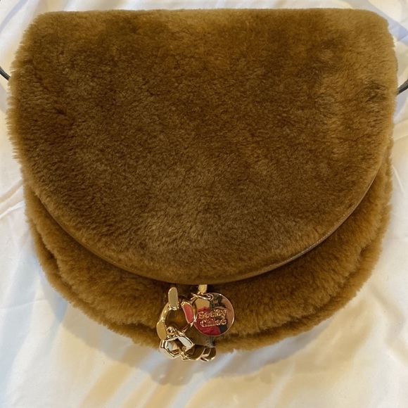 See by Chloe Shearling & Leather Mara Saddle Crossbody Bag - Picture 3 of 16